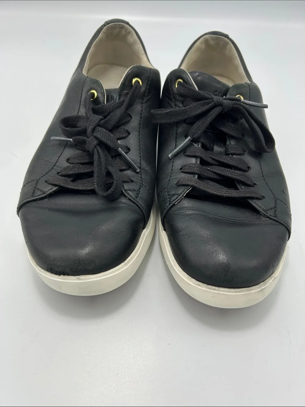 Cole Haan Grand Crosscourt Black Leather Sneakers Size 6B